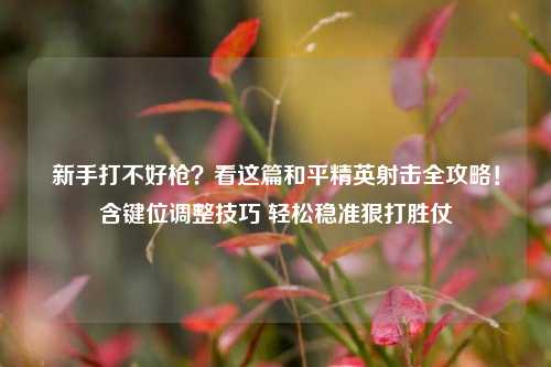 新手打不好枪？看这篇和平精英射击全攻略！含键位调整技巧 轻松稳准狠打胜仗