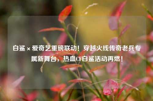 白鲨×爱奇艺重磅联动！穿越火线传奇老兵专属新舞台，热血CF白鲨活动再燃！