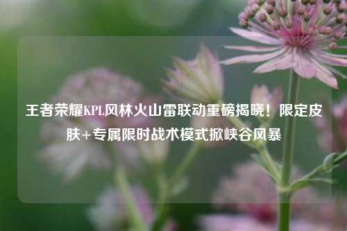 王者荣耀KPL风林火山雷联动重磅揭晓！限定皮肤+专属限时战术模式掀峡谷风暴
