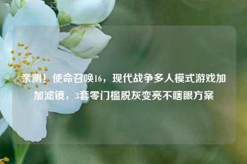 亲测！使命召唤16，现代战争多人模式游戏加加滤镜，3套零门槛脱灰变亮不瞎眼方案