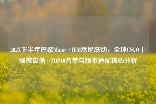 202X下半年巴黎Major+IEM悉尼联动，全球CSGO十强微震荡+TOP10名单与版本适配核心分析