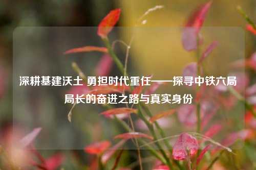 深耕基建沃土 勇担时代重任——探寻中铁六局局长的奋进之路与真实身份