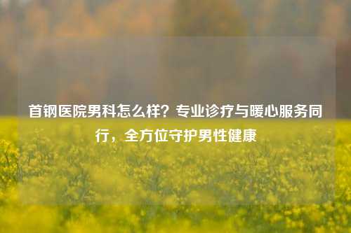 首钢医院男科怎么样？专业诊疗与暖心服务同行，全方位守护男性健康