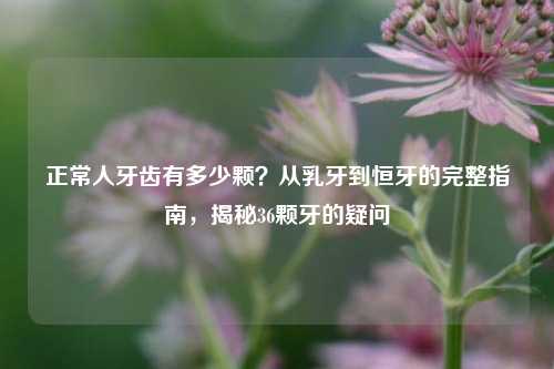 正常人牙齿有多少颗？从乳牙到恒牙的完整指南，揭秘36颗牙的疑问