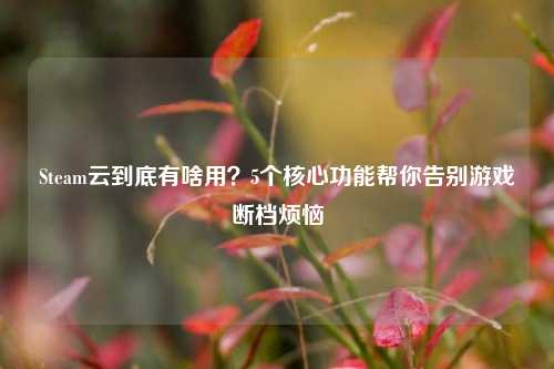 Steam云到底有啥用？5个核心功能帮你告别游戏断档烦恼