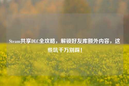 Steam共享DLC全攻略，解锁好友库额外内容，这些坑千万别踩！
