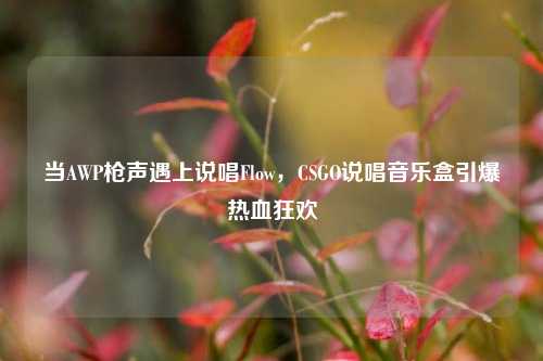当AWP枪声遇上说唱Flow，CSGO说唱音乐盒引爆热血狂欢