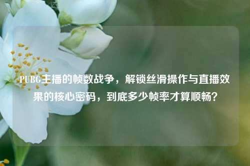 PUBG主播的帧数战争，解锁丝滑操作与直播效果的核心密码，到底多少帧率才算顺畅？