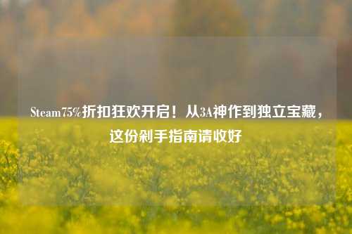 Steam75%折扣狂欢开启！从3A神作到独立宝藏，这份剁手指南请收好
